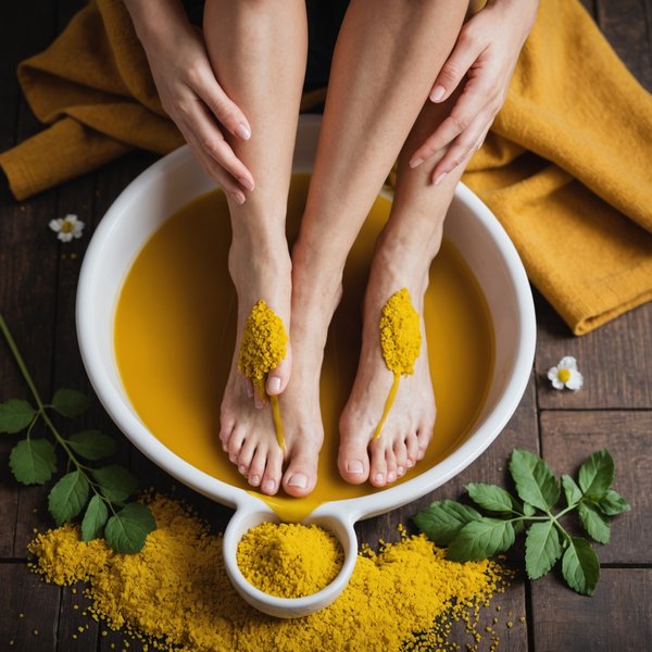 Quels sont les bénéfices des bains de pieds à la moutarde pour les femmes avec des problèmes de circulation ?